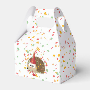 Cute Confetti Party Hedgehog Favour Box