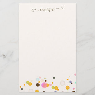Cute Confetti Signature Script   Post-it Notes Stationery