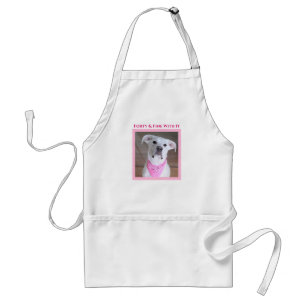 Cute Confident Dog With Soulful Eyes Forty Pink Standard Apron