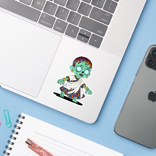 Cute Congolese Zombie (Laptop w/ iPhone)