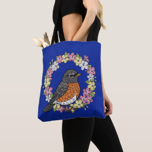 Cute Connecticut Bird With Mirabilis Tote Bag