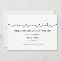 Cute connecting heart font Save our date photo Ann