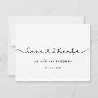 Cute connecting heart font wedding Love & thanks