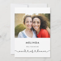 Cute connecting heart Maid of Honour proposal card