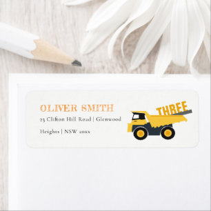 Cute Construction Dump Truck Any Age Birthday