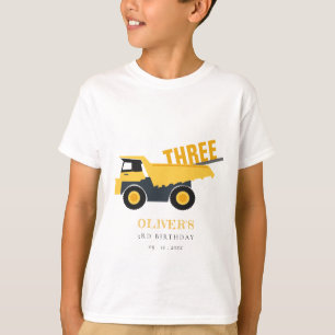 Cute Construction Dump Truck Any Age Birthday T-Shirt