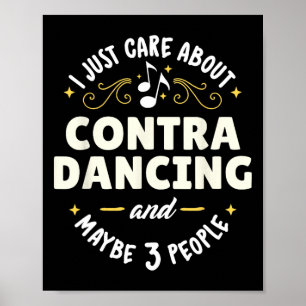 Cute Contra Dancing Dance For Women And Men Who Lo Poster