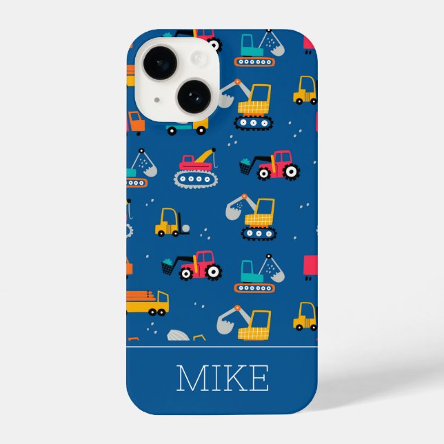 Cute Contruction Movers Pattern iPhone Case (Back)