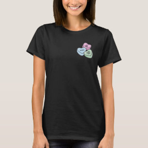 Cute Conversation Hearts Valentine Candy Design T-Shirt