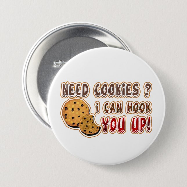 cute cookie baker seller  7.5 cm round badge (Front & Back)