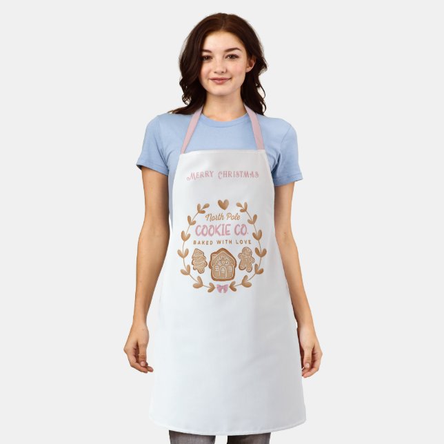 Cute Cookie Baking Christmas Apron (Worn)