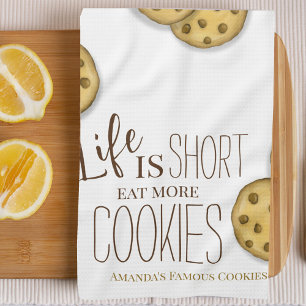 Cute Cookie Baking Personalised  Tea Towel