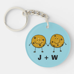 Cute Cookie Couple Custom Gift Key Ring