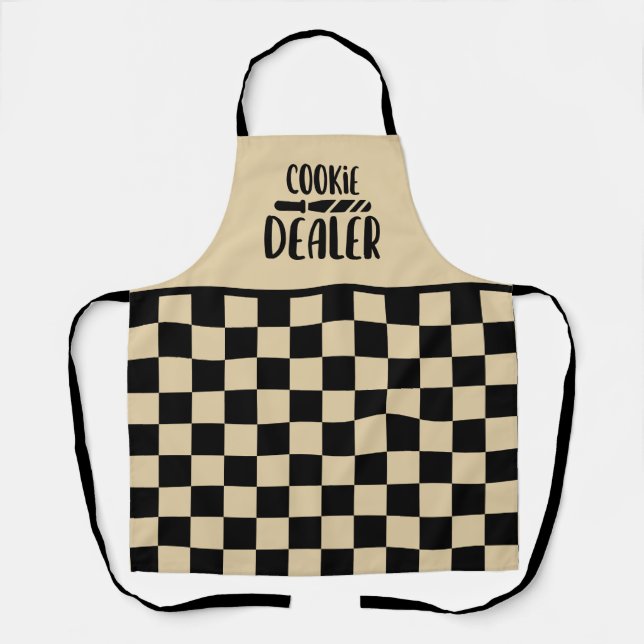 Cute cookie dealer bakery word art  apron (Front)