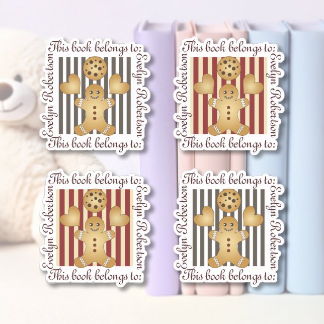 Cute Cookie Gingerbread Man Bookplate (Creator Uploaded)