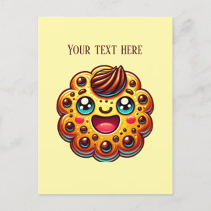 Cute cookie lovers bakery add text postcard