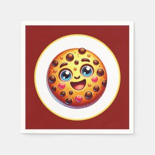Cute cookie lovers party napkin