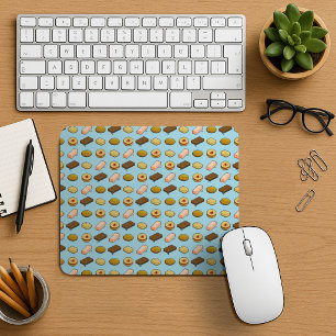 Cute Cookie Pattern Novelty Biscuit Art Gift Mouse Mat