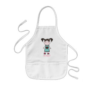 Cute Cooking Girl Kids Apron