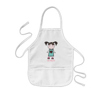 Cute Cooking Girl Kids Apron