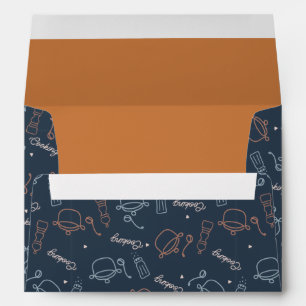 cute cooking kitchen tools pattern envelope