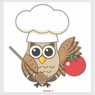 Cute Cooking Owl Cartoon