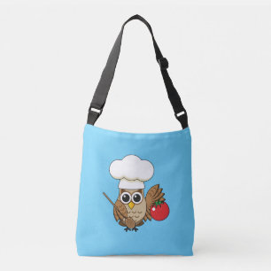 Cute Cooking Owl Cartoon Crossbody Bag