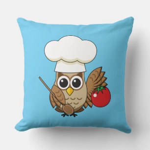 Cute Cooking Owl Cartoon Cushion