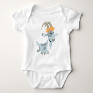 Cute Cool Cartoon Goat Baby Apparel Bodysuit