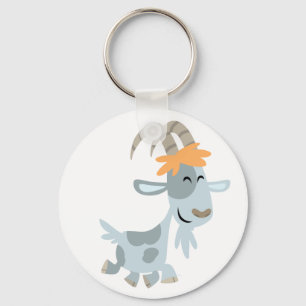 Cute Cool Cartoon Goat Keychain