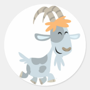 Cute Cool Cartoon Goat Sticker