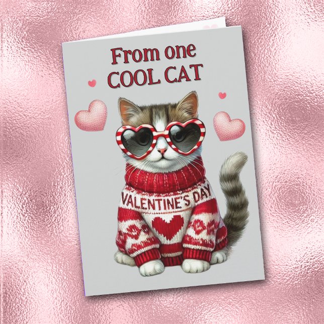 Cute Cool Cats Valentine Card (Creator Uploaded)
