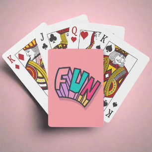 Cute Cool Colourful "Fun" Pink Games Playing Cards