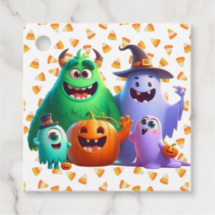 Cute & Cool, Halloween Monsters Favour Tags