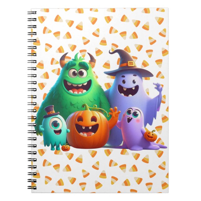 Cute  & Cool, Halloween Monsters   Notebook (Front)