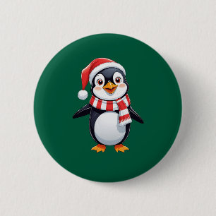 Cute Cool Nice Funny Green Christmas Santa Claus  6 Cm Round Badge