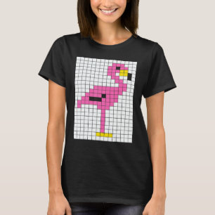 Cute Cool Pixel Pink Flamingo T-Shirt