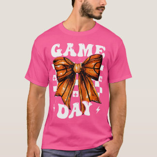 Cute Coquette Basketball Game Day Basketball Lover T-Shirt