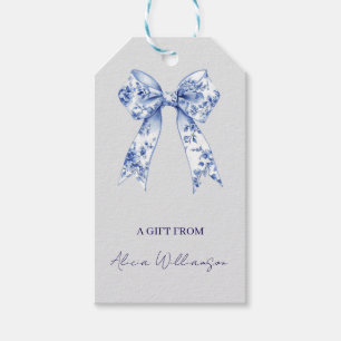 Cute Coquette Blue Bow Personalised Gift From Tags