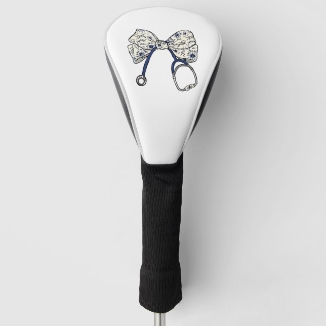 Cute Coquette Bow Coquette Bow Nurse Nursing Golf Head Cover (Front)