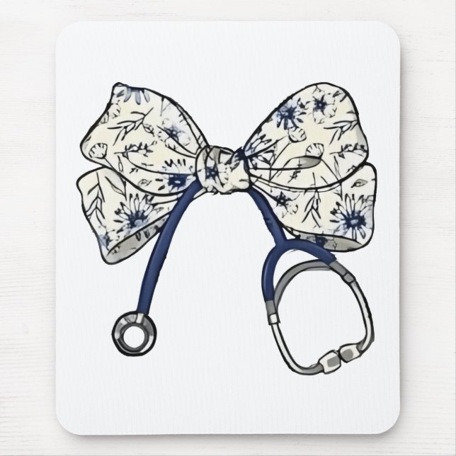Cute Coquette Bow Coquette Bow Nurse Nursing Mouse Mat (Front)