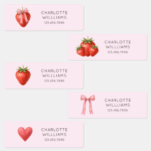Cute Coquette Bow Strawberry Back to School Kids