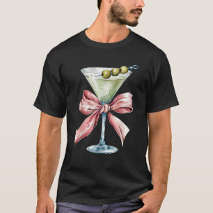 Cute Coquette Bow with Martini Coquette Aesthetic T-Shirt