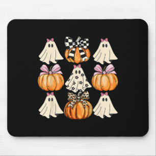 Cute Coquette Bows Ghost Pumpkin Season Halloween Mouse Mat