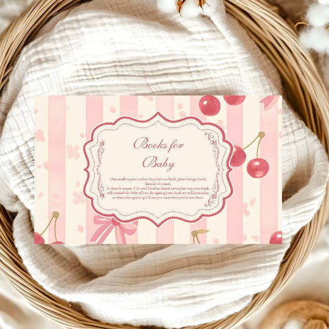 Cute Coquette Cherry on Top Baby  Books for Baby  Enclosure Card (Creator Uploaded)
