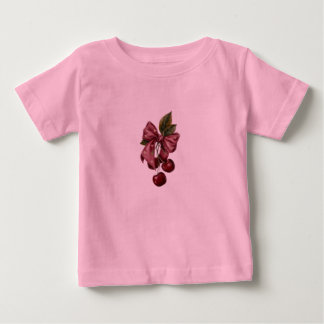 Cute Coquette Cherry Ribbon Pink Toddler T-Shir Baby T-Shirt