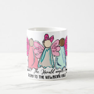 Cute Coquette Christmas Angels Coffee Mug