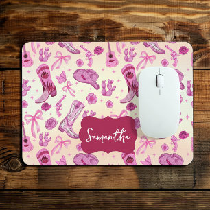 Cute Coquette Country Girl Aesthetic Pattern Mouse Mat