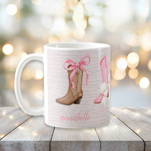 Cute Coquette Cowgirl Boots Personalised  Coffee Mug
