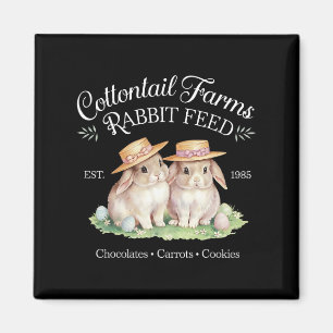 Cute Coquette Easter Cottontail Farms Bunny Women  Magnet